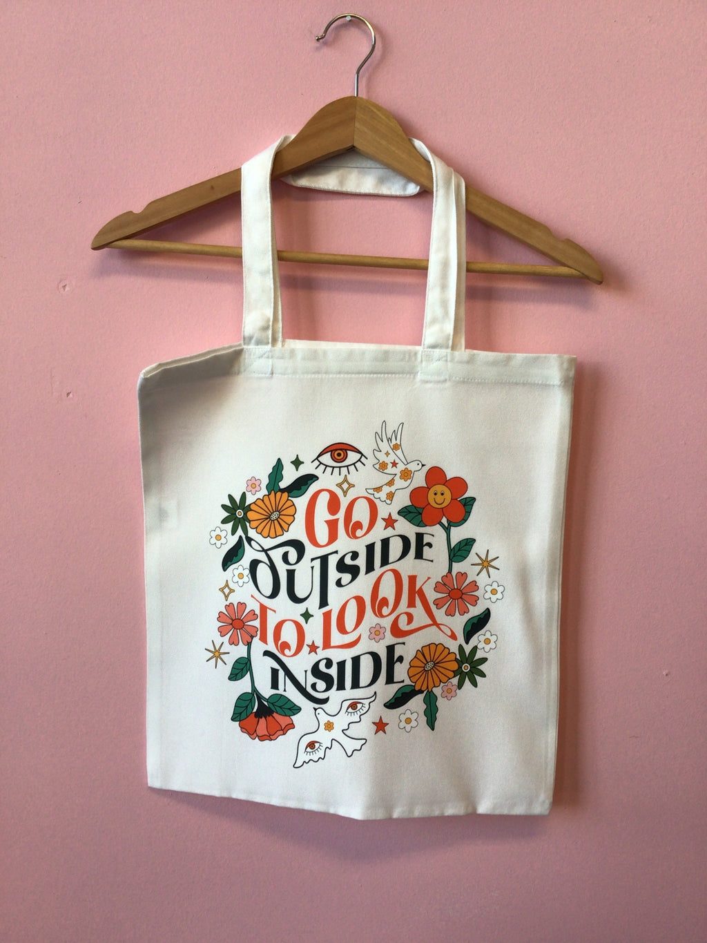 Colorful Graphic Print Tote bags