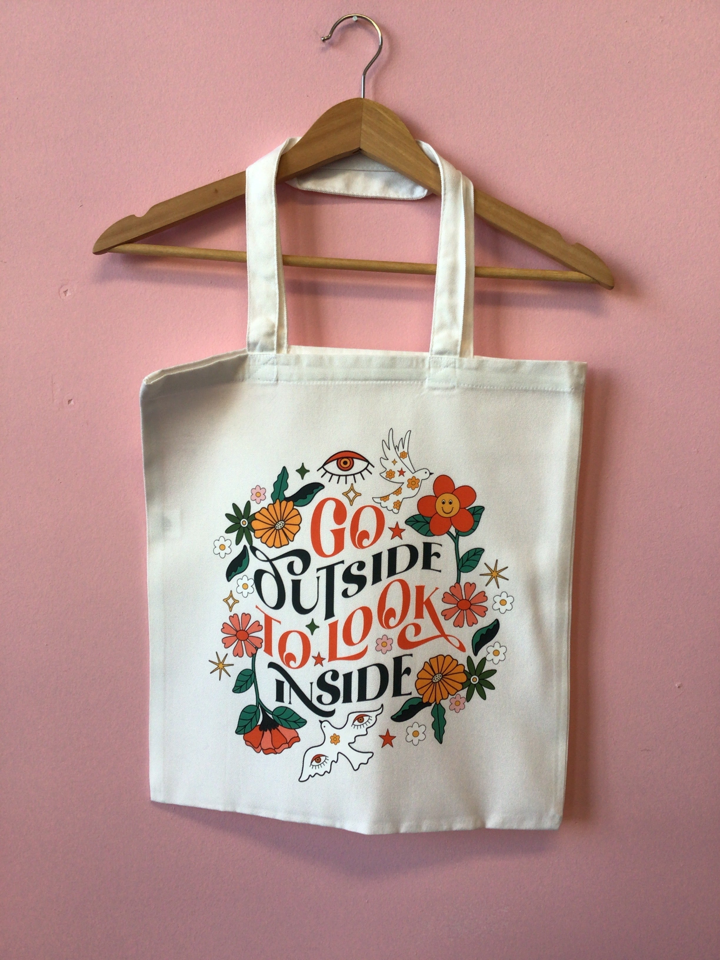 Colorful Graphic Print Tote bags