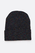 Metallic Basic Knit Cuffed Beanie Set