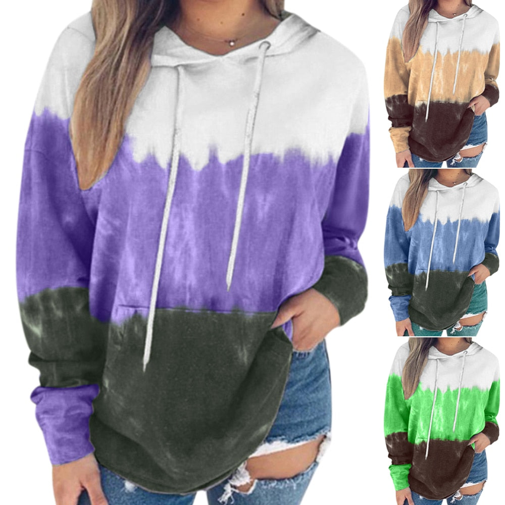 Tie-dye print hoodie
