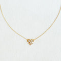 Faceted Trio Crystals Necklace