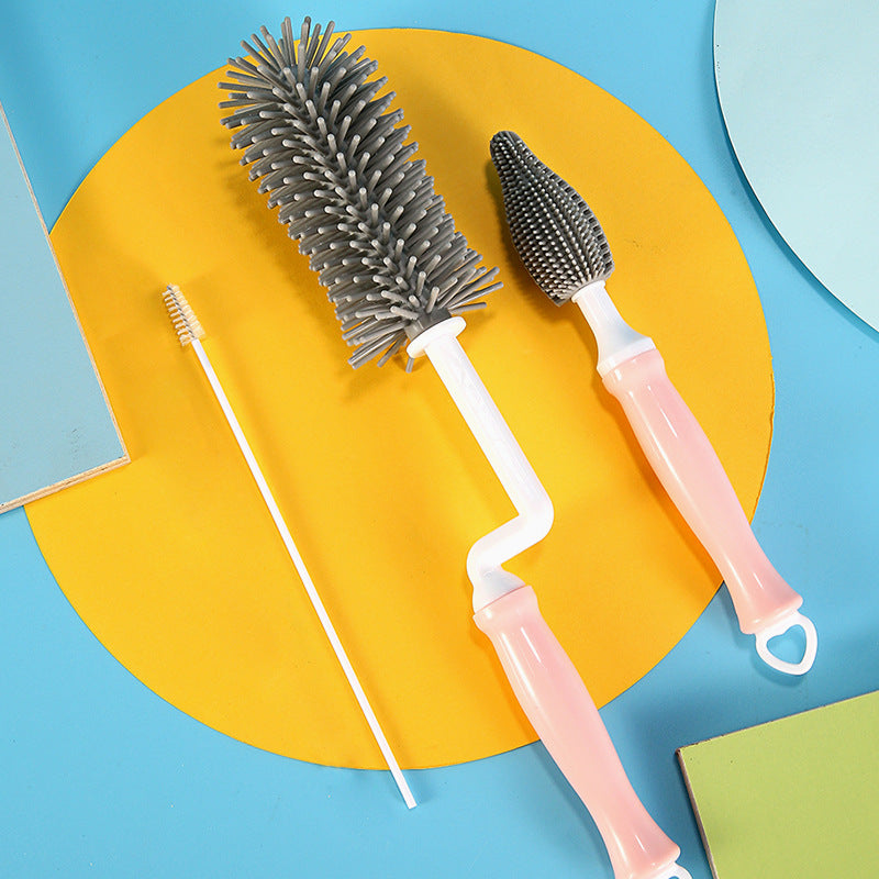 360 degree rotating baby nipple brush straw brush