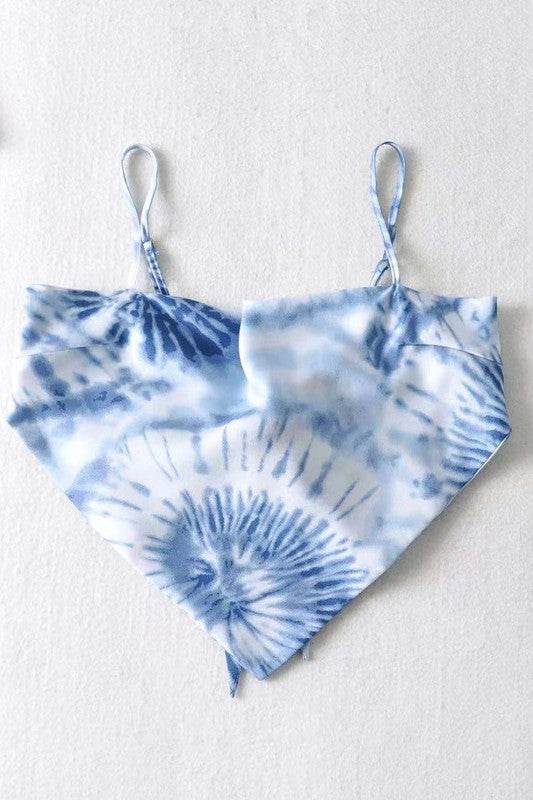Cropped scarf tank top