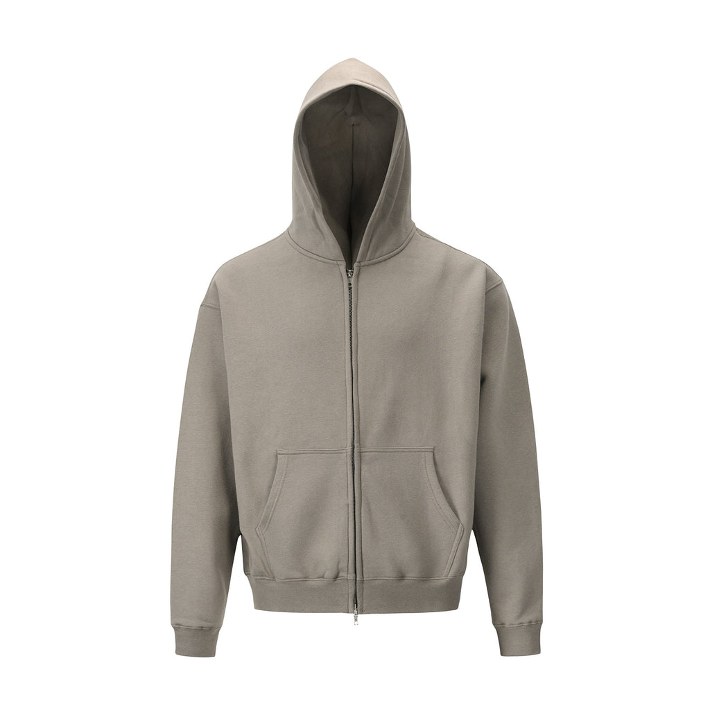 Men's Solid Color Double Zip Hoodie