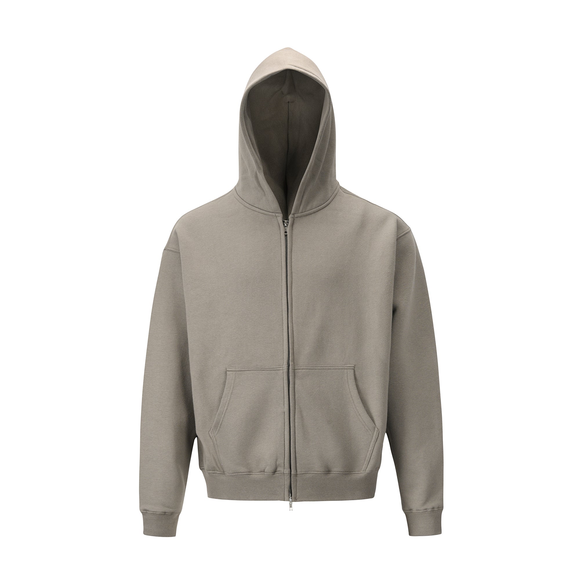 Men's Solid Color Double Zip Hoodie