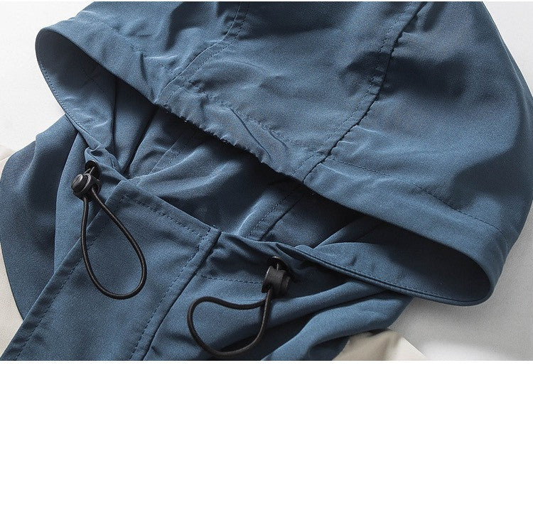Korean Style Color Block Student Hooded Jacket Handsome Trend