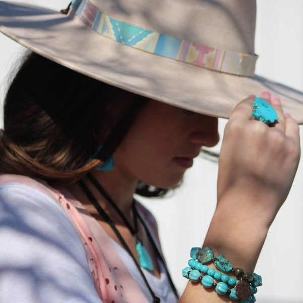Blue Turquoise Slab Ring