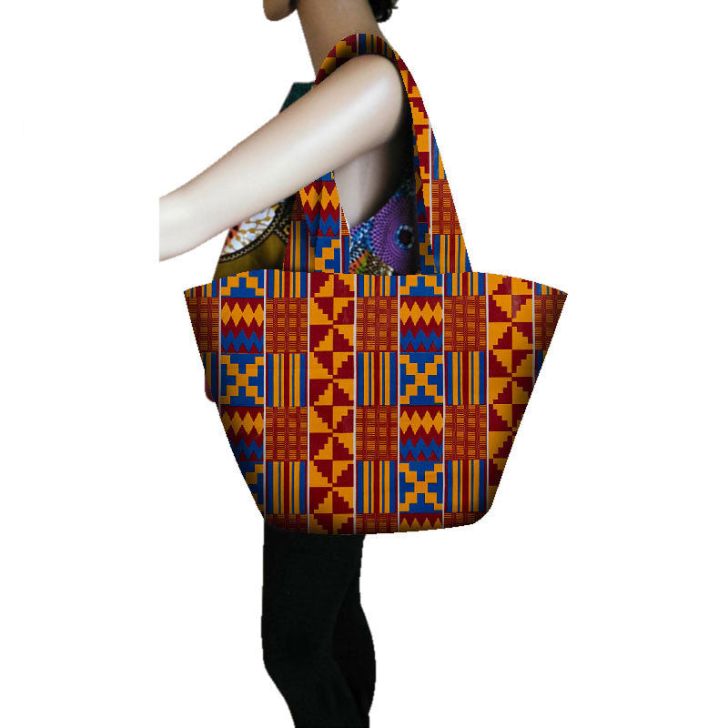 Batik print handbag