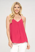 Solid V neck Racerback Top