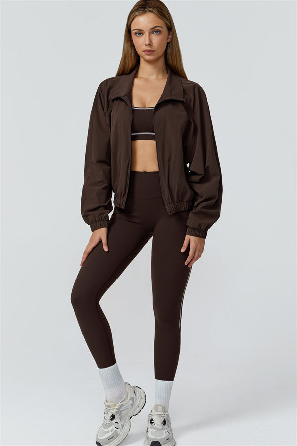 The Venus Zip Jacket Sports Bra Leggings 3-Piece Set