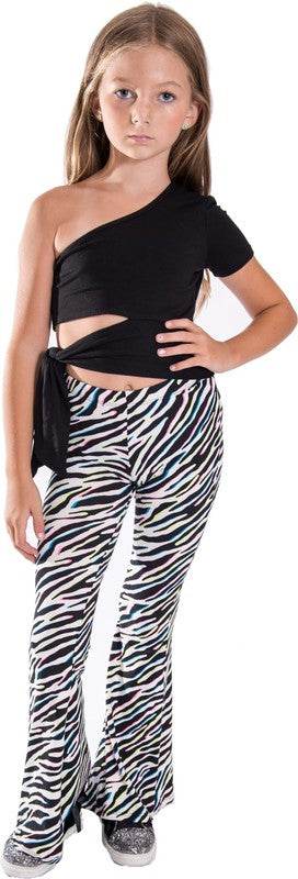 KIDS ONE SHOULDER TIE SIDE TOP
