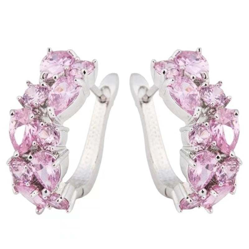 Free Diamond Crystal Zircon Ear Clip Affordable Luxury Earrings Women