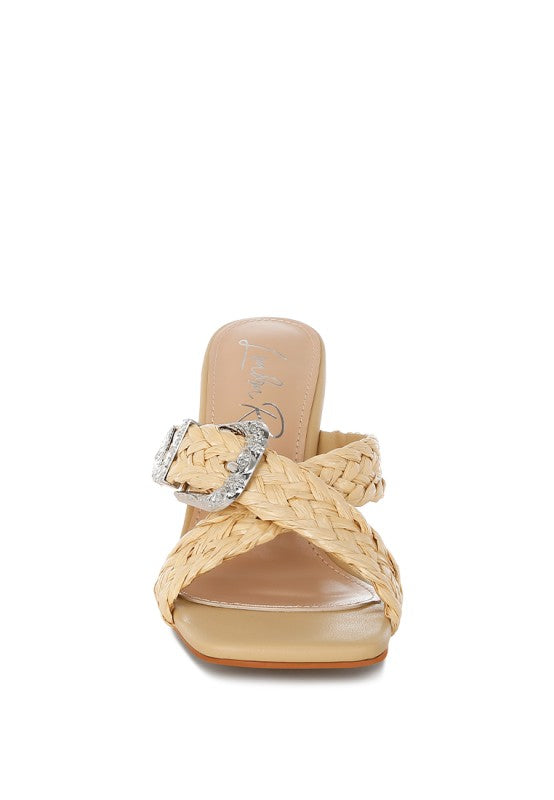 Nimaya Braided Criss-Cross Strap Sandals