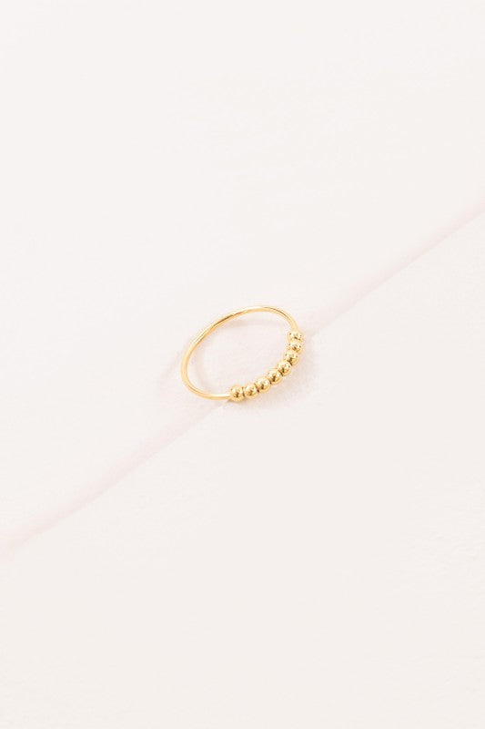 Veria Beaded Ring | Gold (18K)