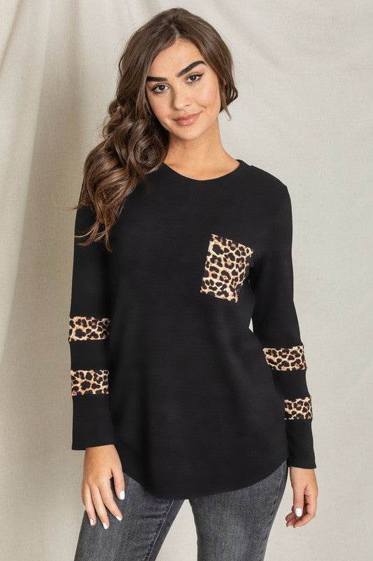 Leopard Chest Pocket Tunic