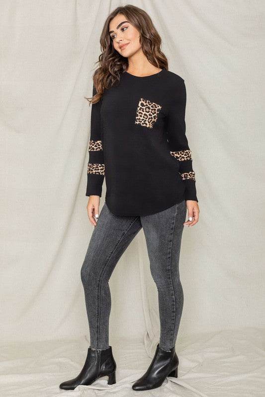 Leopard Chest Pocket Tunic