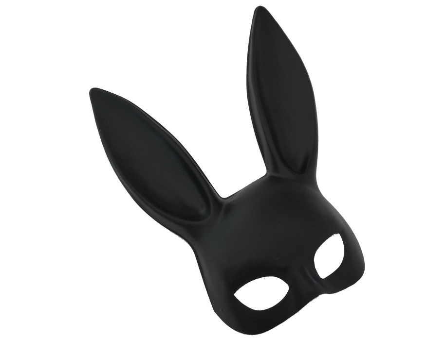 Fashion Black Rabbit Ear Half Face Mask