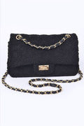 Quilted Faux Fur Shoulder Bag