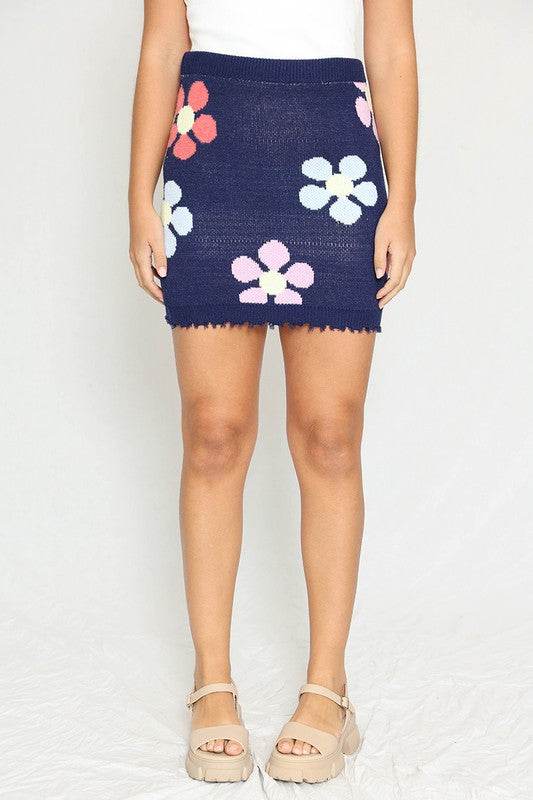 Flower sweater skirt