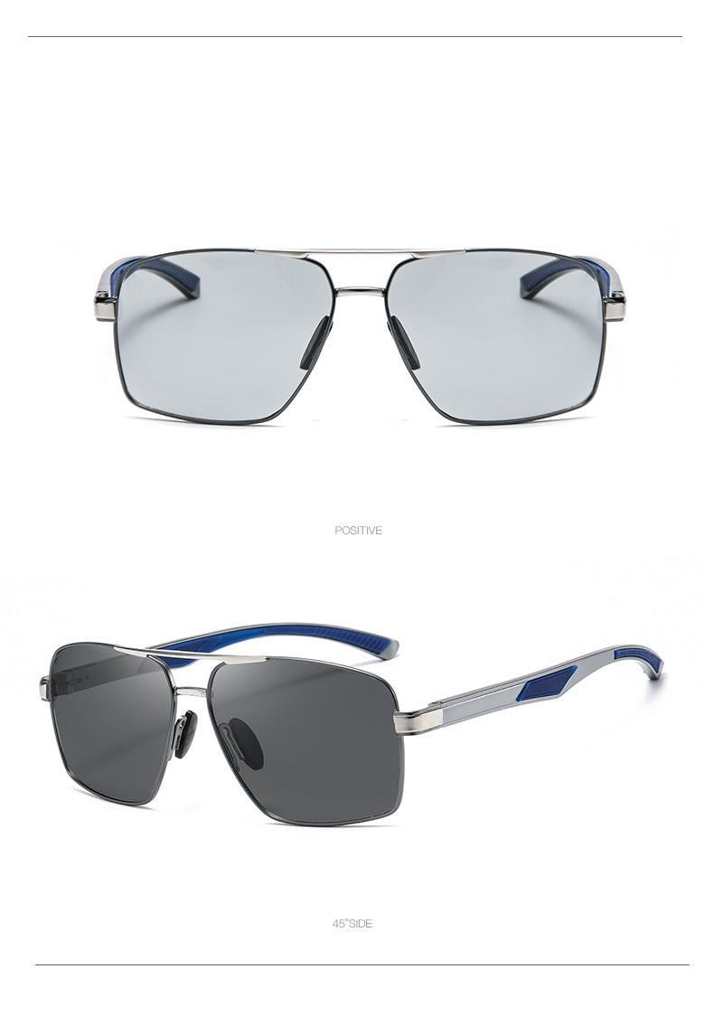 Sunglasses Men's New Trendy Color-changing Polarized Sunglasses Day And Night Dual-use HD Glasses Night Vision Goggles