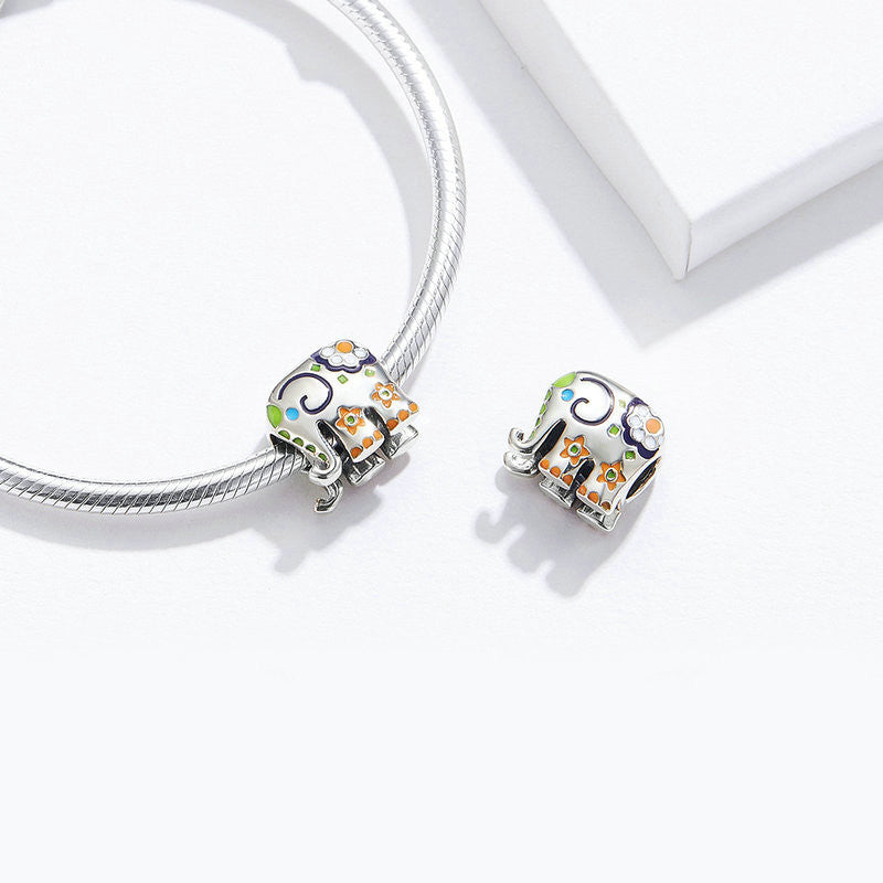 New 925 Sterling Silver Beaded Baby Elephant Animal Loose Beads