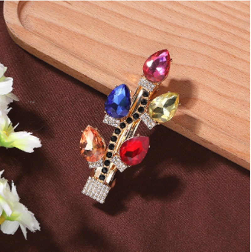 Alloy Diamond Earring Hairpin Set