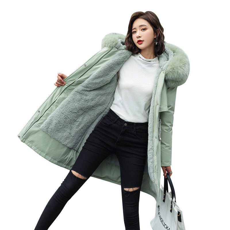 Lamb Wool-Lined Quilted Jacket for Women – Cozy &amp; Stylish Winter Essential