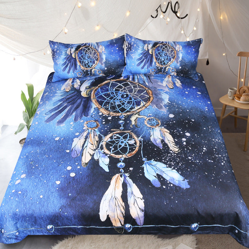 Home Textile Three-Piece Set Of European And American Quilt Cover Explosion Type Bedding