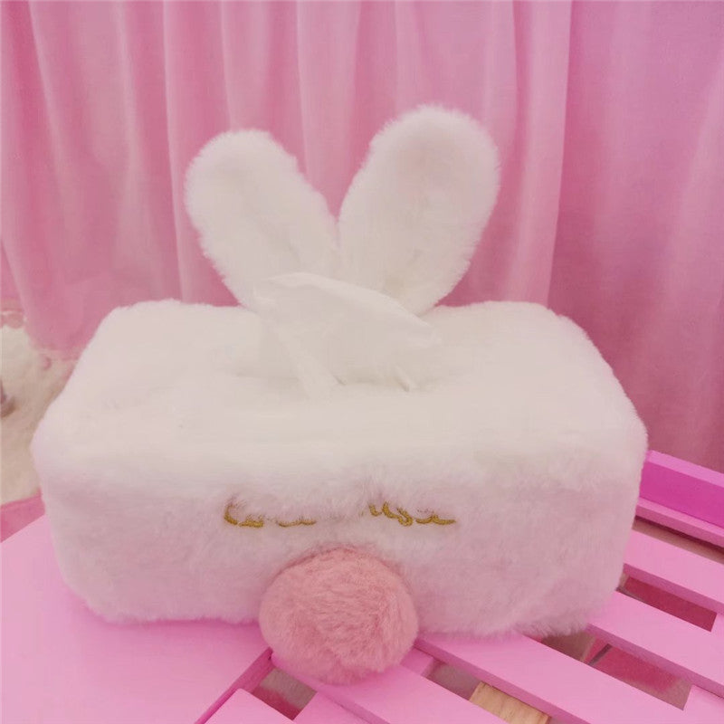 Generation Of Cartoon Plush Pumping Box Plush Bunny Doll Cute Cartoon Paper Towel Cover Paper Towel Cover