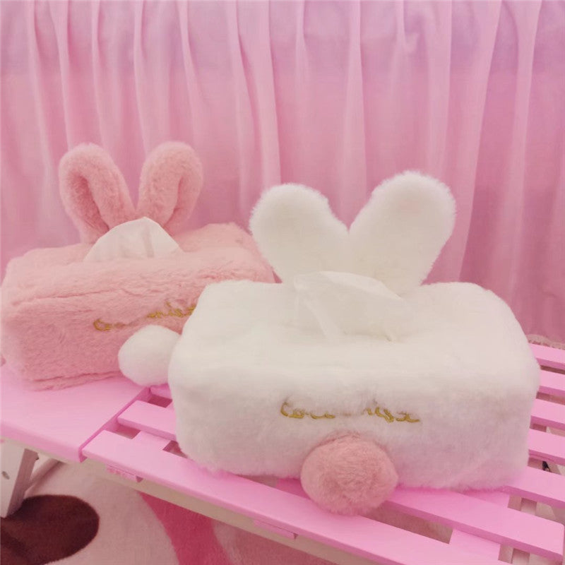 Generation Of Cartoon Plush Pumping Box Plush Bunny Doll Cute Cartoon Paper Towel Cover Paper Towel Cover