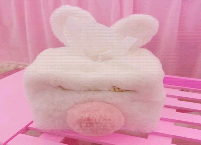 Generation Of Cartoon Plush Pumping Box Plush Bunny Doll Cute Cartoon Paper Towel Cover Paper Towel Cover