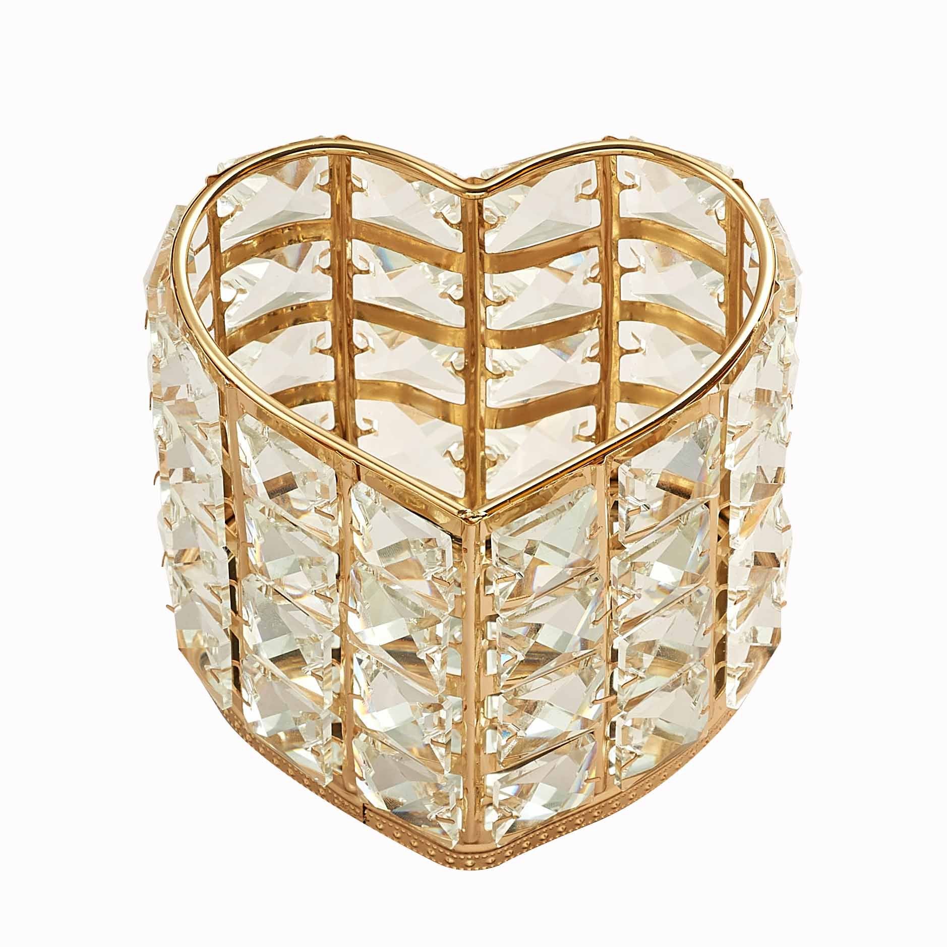 Crystal Brush Holder Cosmetic Brush Storage Bucket