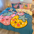 Four-Piece Bedding Set Thick Brushed Washed Cotton Sheets Double Duvet Cover