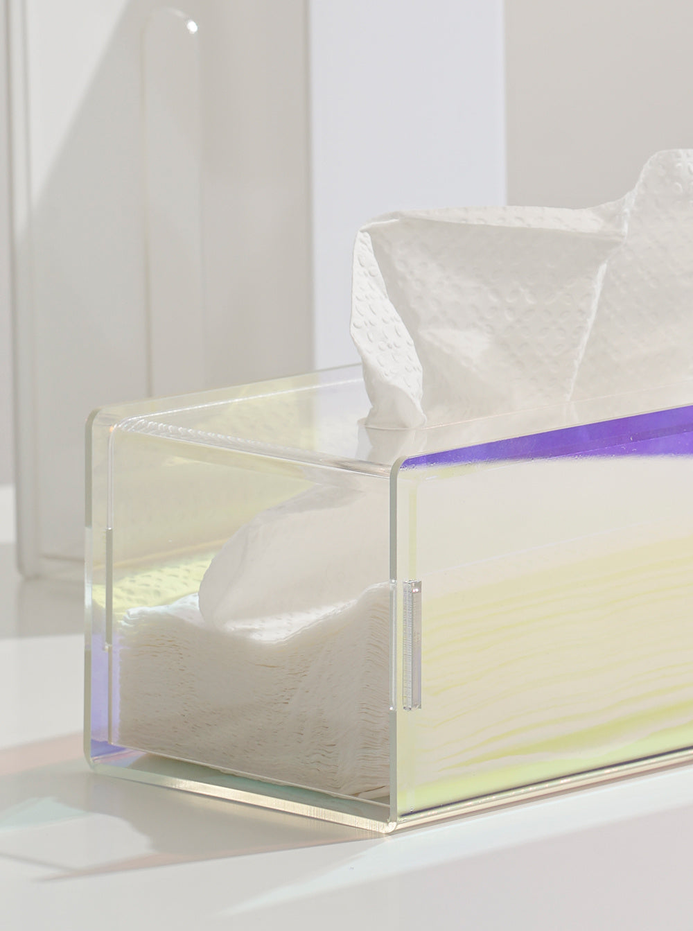 Glare Acrylic Paper Tissue Box Nordic Symphony Minimalist Pearly Luster Tissue Box