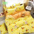 Cute Cartoon Pattern Soft Children'S Single Double Extra Large Quilt Cover And Pillowcase Set