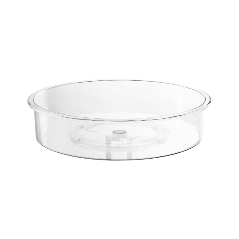Refrigerator transparent rotating storage tray