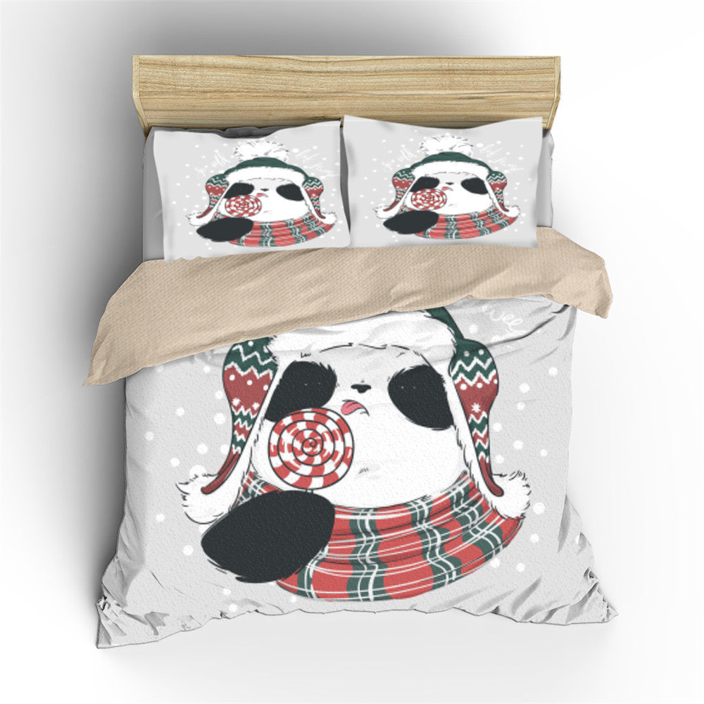Three-piece digital printing duvet cover