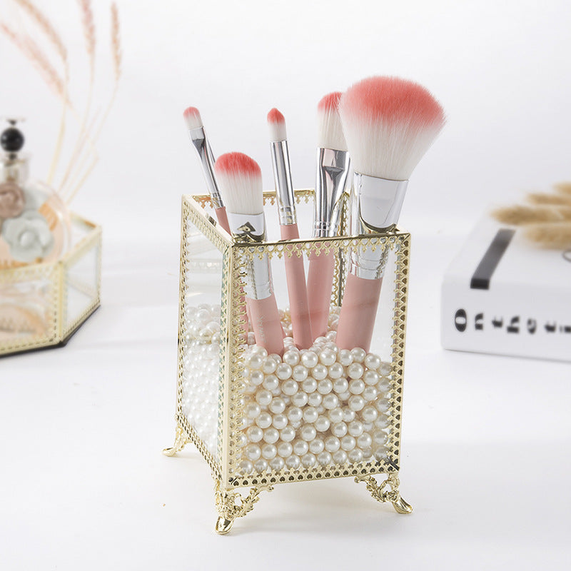 Makeup brush storage bucket