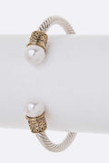Designer Inspired Cable Open Bangle