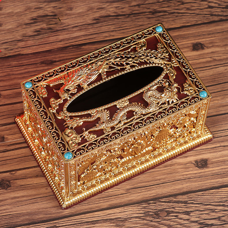 Tibetan Tantric Buddhism Eight Auspicious Tissue Box Living Room Dining Room Car Small Tissue Box
