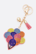 Rhinestone Balloon Pillow Key Chain