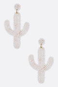 Beaded Cactus Iconic Earrings