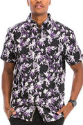 Hawaiian Print Button Down Shirt