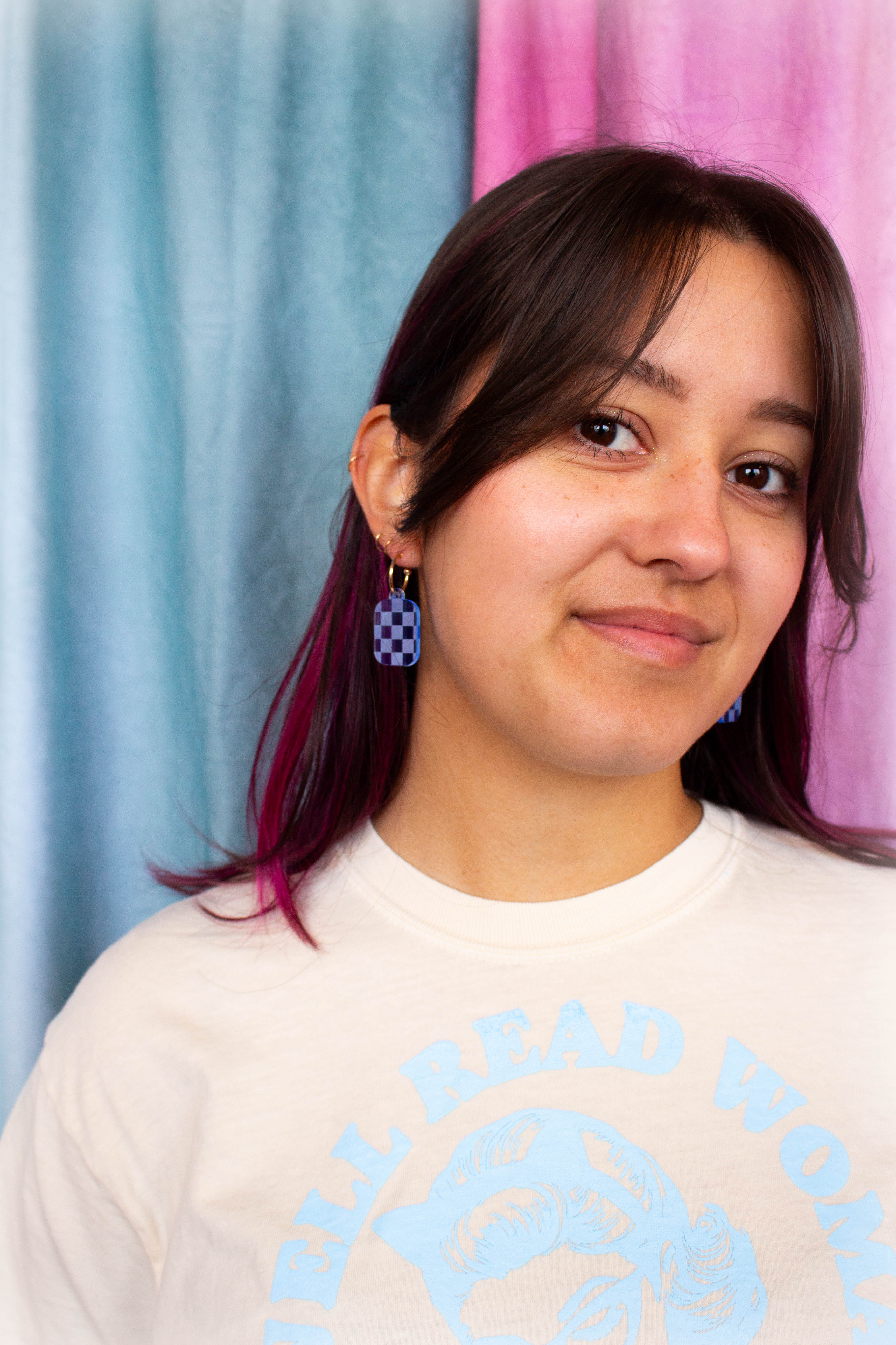 Checkered Charm Earrings