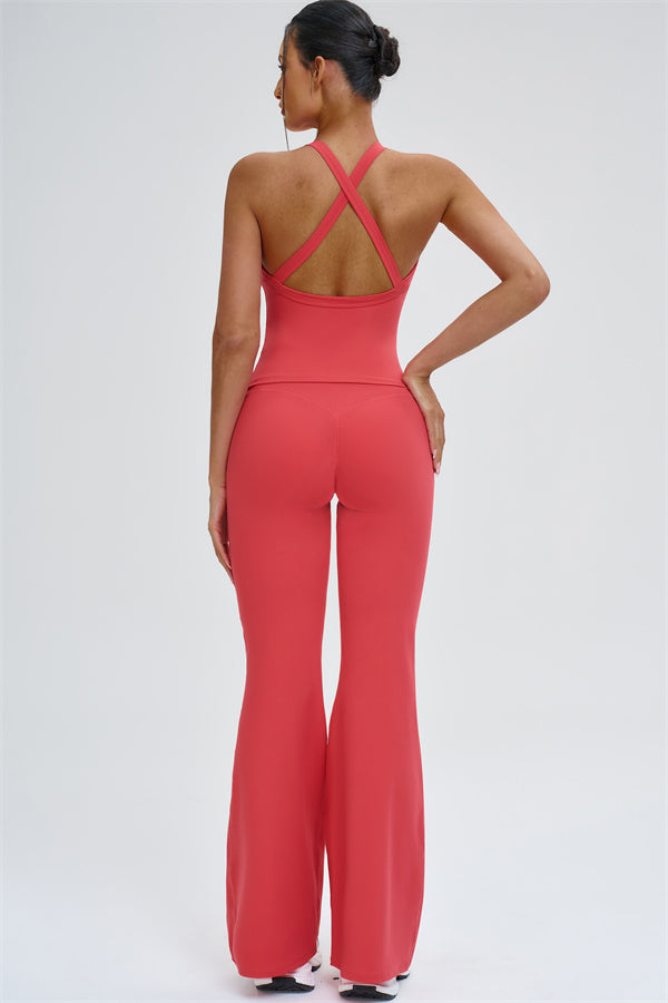 The Slate X-Back Top Flared Leggings 2-Piece Set
