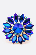Crystal Flower Statement Stretch Ring