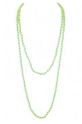 60 Frosted Beads Station Convertible Necklace