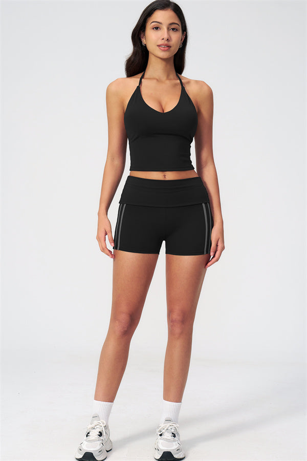 The Evoke Crop Top Shorts 2-Piece Set