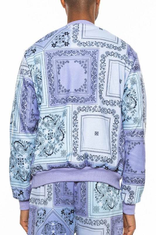 Weiv Paisley Bandana Print CrewNeck