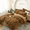 Mink Fur Four-piece Plush Rhinestone Velvet Duvet Cover